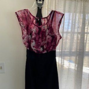 Rose pencil skirt dress